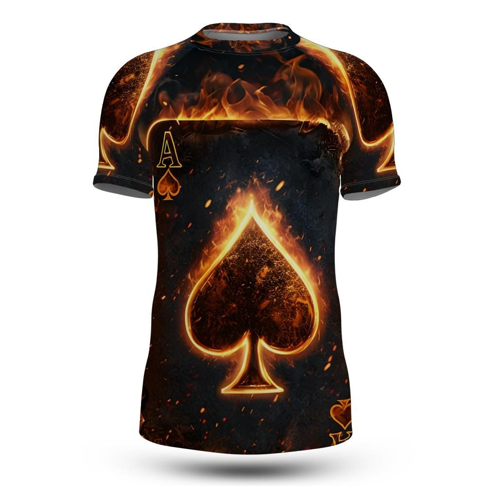 Fire Ace of Spades Rashguard
